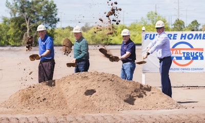 Total Truck Parts executives at groundbreaking