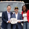 DTNA's presents key to 750,000th truck at Mt. Holly plant