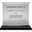 Paccar Parts supplier of the year award for 2022