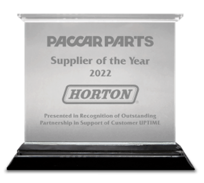 Paccar Parts supplier of the year award for 2022