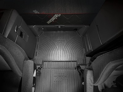 Minimizer floor mats for the truck and sleeper area and a Minimizer mattress.