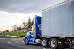 Truck on interstate