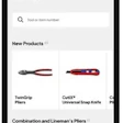 A screenshot of the KNIPEX app showing new products and a search bar.