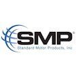 Standard Motor Products logo in blue, black and white.