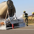 Tanker truck and brake fire