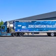 Penske's electric freightliner eCascadia and ConMet's electric nMotion reefer trailer