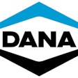 The Dana diamond logo in blue, black and white.