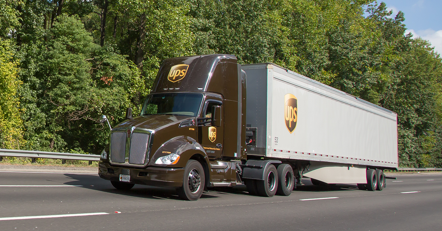 UPS semi truck