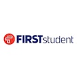 The First Student logo with a red circle and white geometric line and navy blue letters.