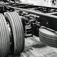 Truck chassis in production line