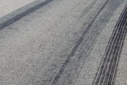 Emergency braking event leads to tire skid