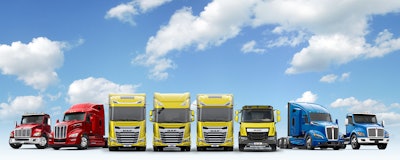 Paccar's full truck lineup image
