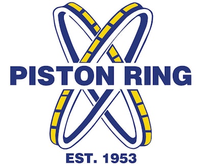 The Piston Ring logo with two yellow and blue rings and EST. 1953 at the bottom.