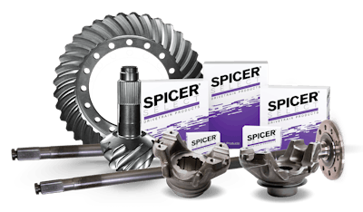 A group of Spicer Select branded parts.