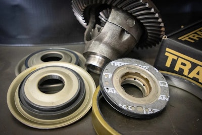 A display of bonded pistons from TransTec