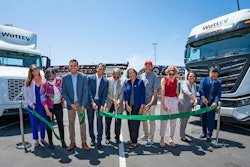 Ribbon cutting at new charging station at Port of Long Beach