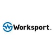 The Worksport logo in black, blue and white.