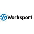 The Worksport logo in black, blue and white.