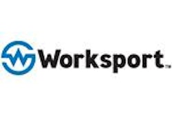 The Worksport logo in black, blue and white.
