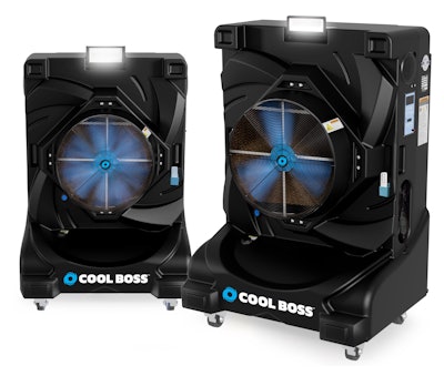 A pair of evaporative air coolers from Cool Boss.