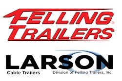 The Felling Trailers and Larson Cable Trailers logos stacked atop one another.