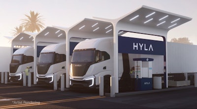 HYLA fueling station rendering image