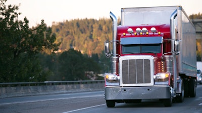 Used truck on the highway