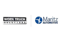 Work Truck Solutions logo with Maritz logo