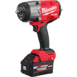 A bright red Milwaukee impact wrench.