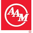 The red and white American Axle and Manufacturing logo.
