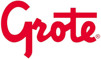 Grote's red-and-white, cursive logo.