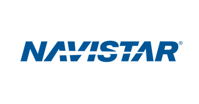 The Navistar logo in white and blue.