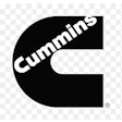 A black-and-white Cummins logo.