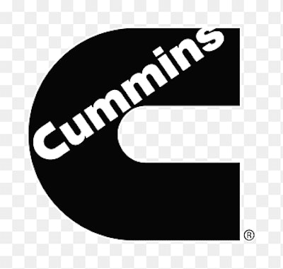 A black-and-white Cummins logo.