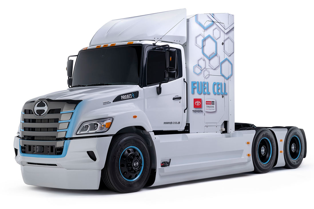Class 8 Hino XL8 hydrogen fuel cell tractor