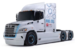 Class 8 Hino XL8 hydrogen fuel cell tractor