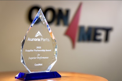 ConMet supplier award from Aurora Parts