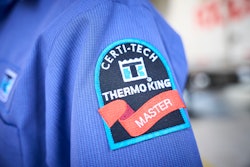 Thermo King Blue Track logo on shirt