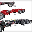 A trio of Fontaine Specialized trailers, from one to three axles.