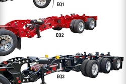 A trio of Fontaine Specialized trailers, from one to three axles.