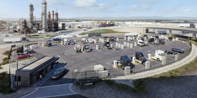 Forum Mobility charging station rendering for Long Beach