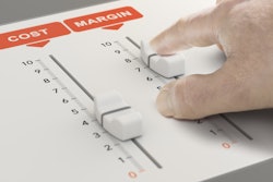 Man tinkering with margins