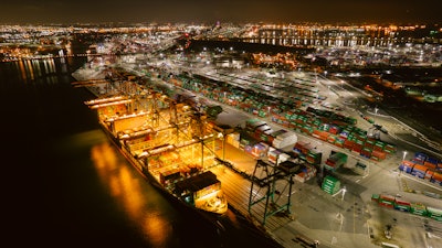 Port of Los Angeles at night