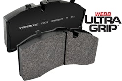 Webb UltraGrip brake pads for air disc brakes.