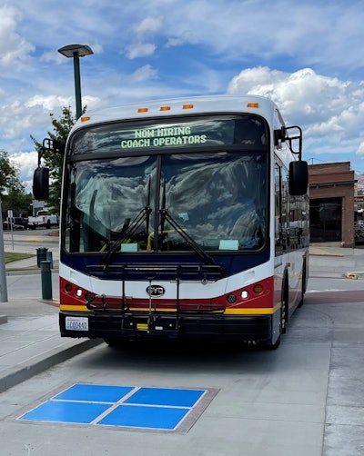 A bus with a ground assembly for wireless charging