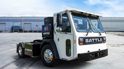 Battle Motors truck parked in lot