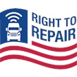 Right to Repair logo in red, white and blue.
