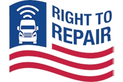 Right to Repair logo in red, white and blue.