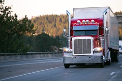 A truck on the highway.