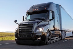 Freightliner Cascadia on roadway on sunny day
